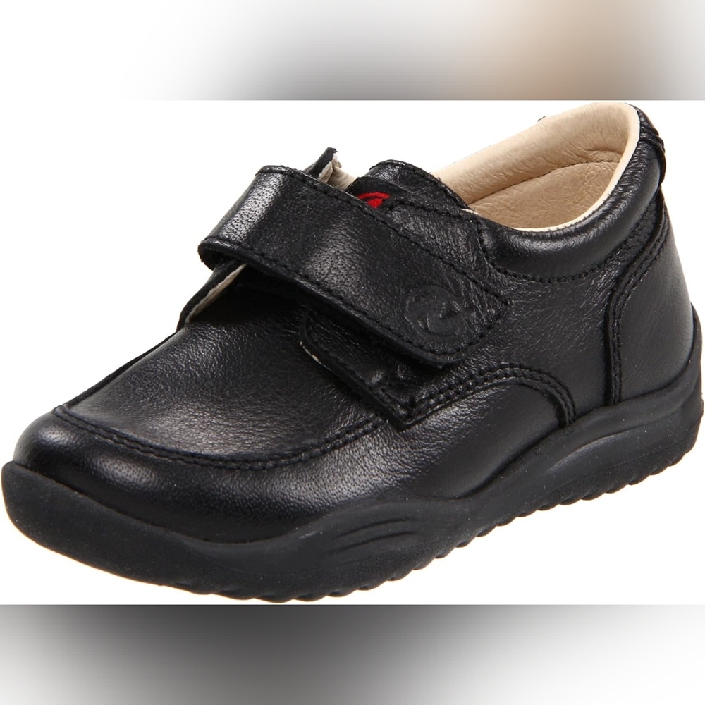 NATURINO Black Leather Oxfords (Toddler/Litte Kid) With Velcro NEW